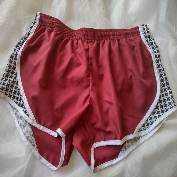 Soffe Burgundy / Maroon Printed Elasticated Waist Athletic Short Size L Lined - Picture 7 of 9